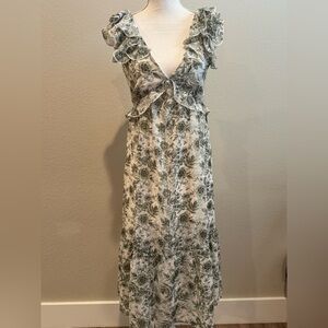 Trixxi Green Floral Maxi Dress